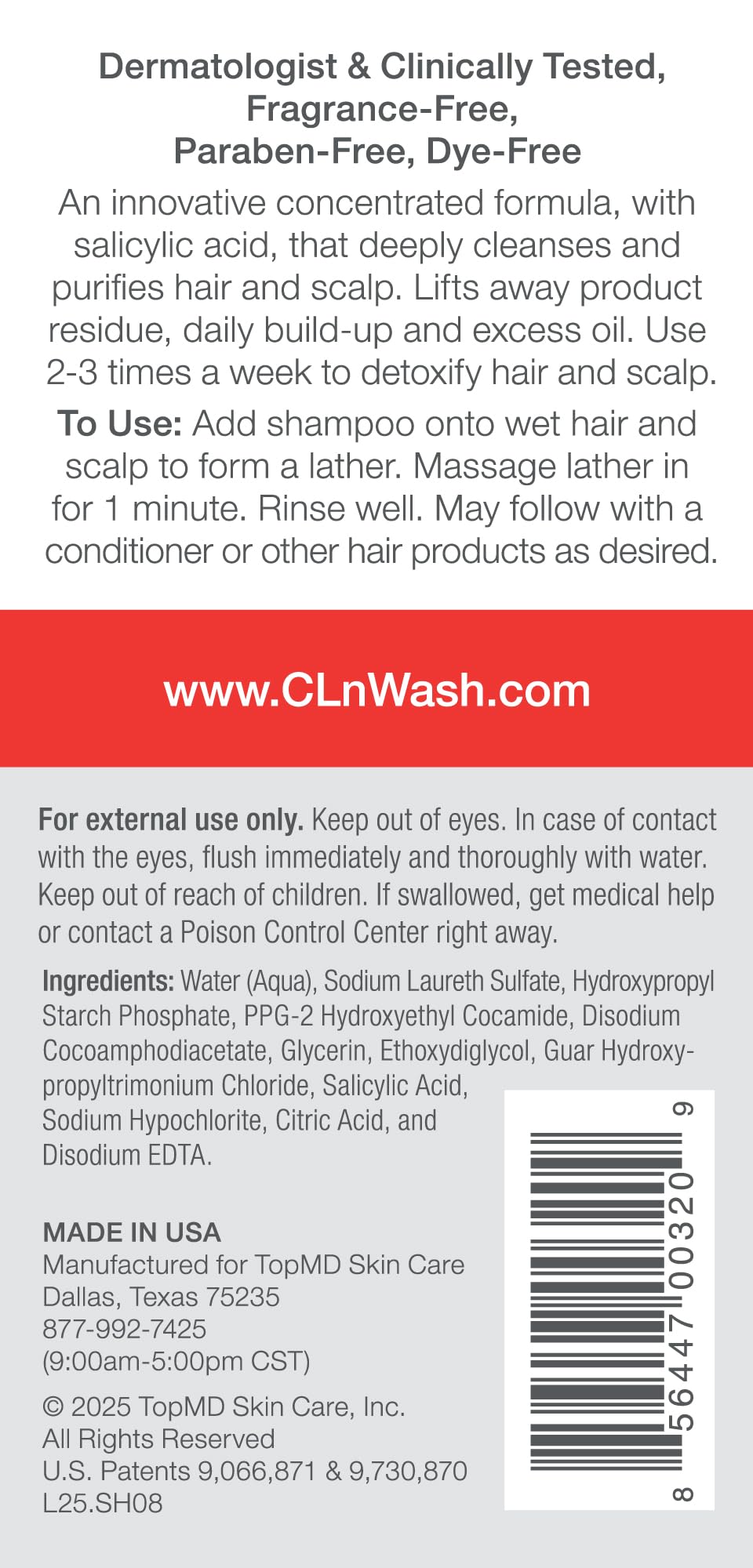 CLn concentrated lather texture closeup demonstrating effective oil removal