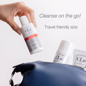 CLn shampoo applied to scalp demonstration showing targeted clarifying action