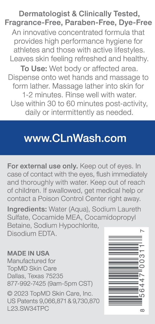 CLn SportWash gel texture close-up highlighting gentle concentrated formula