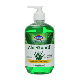 Clorox AloeGuard front packaging showing label and pump for easy dispensing