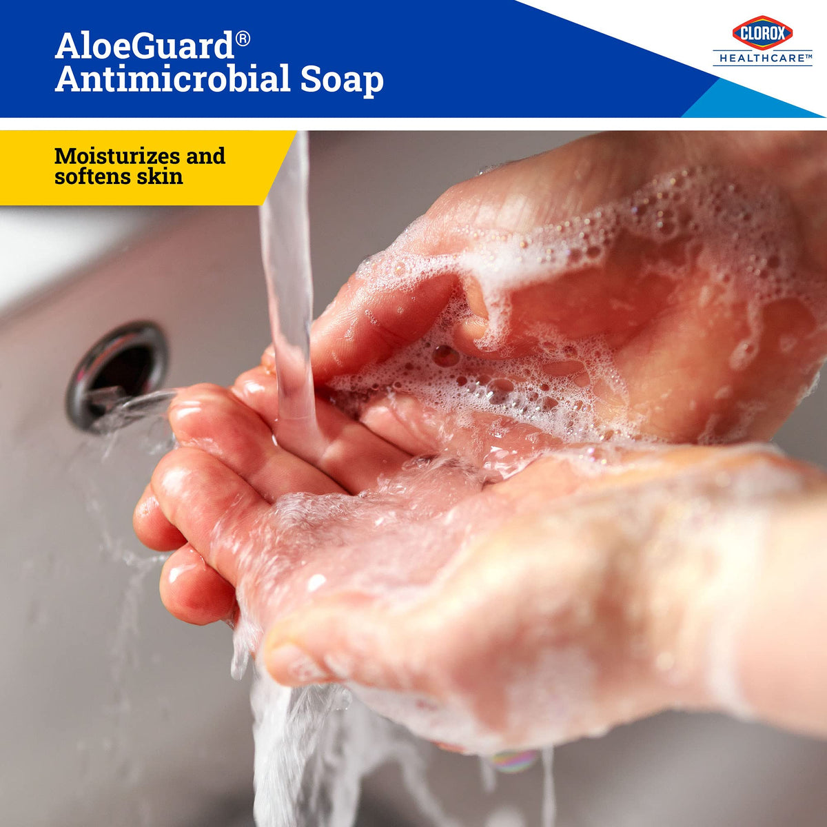 Ingredients label on Clorox AloeGuard highlighting aloe vera and vitamin E benefits
