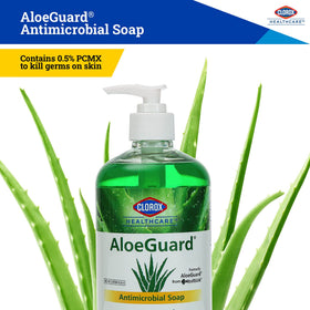 Close-up of pump top on Clorox AloeGuard demonstrating controlled dosing benefit