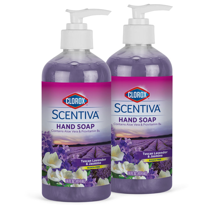 Clorox bottle front packaging showing scent and bottle benefits
