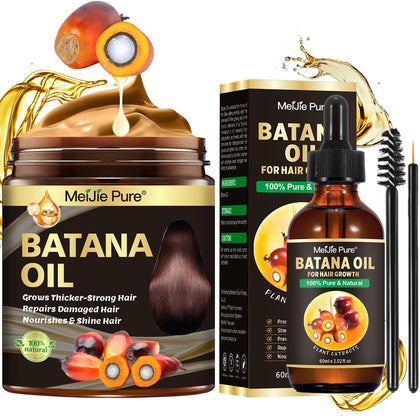 CLOTHES OF SKIN front packaging showing full 4-piece Batana hair set benefits
