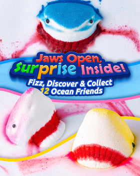 CLOUQUAR bath bomb fizzing in tub with bright bubbles and color for playful baths