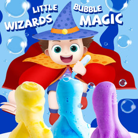 CLOUQUAR potions dissolving in a bathtub illustrating safe colorful bubble play