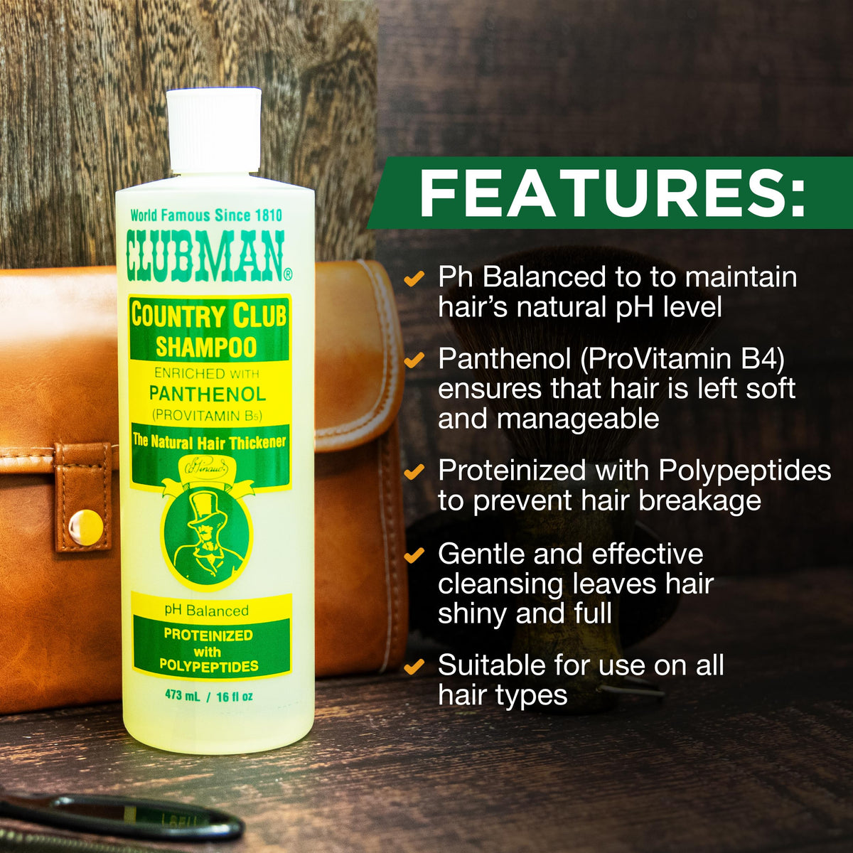 Clubman bottle in hand for scale demonstrating travel-friendly size and concentration