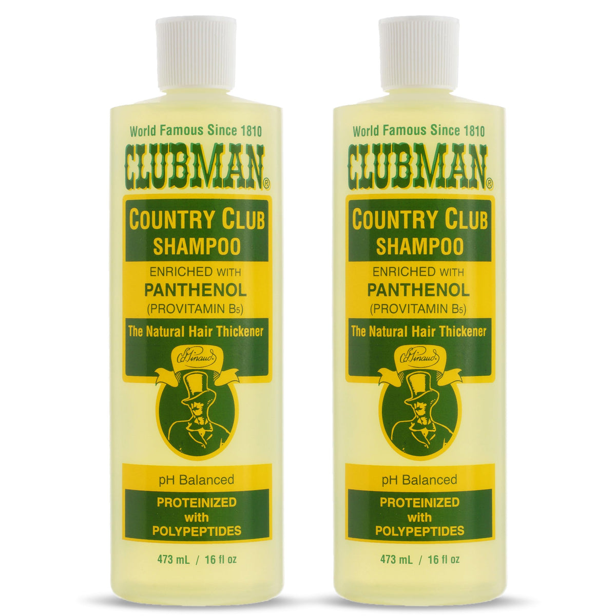 Clubman bottle front view showing label and clean packaging benefit