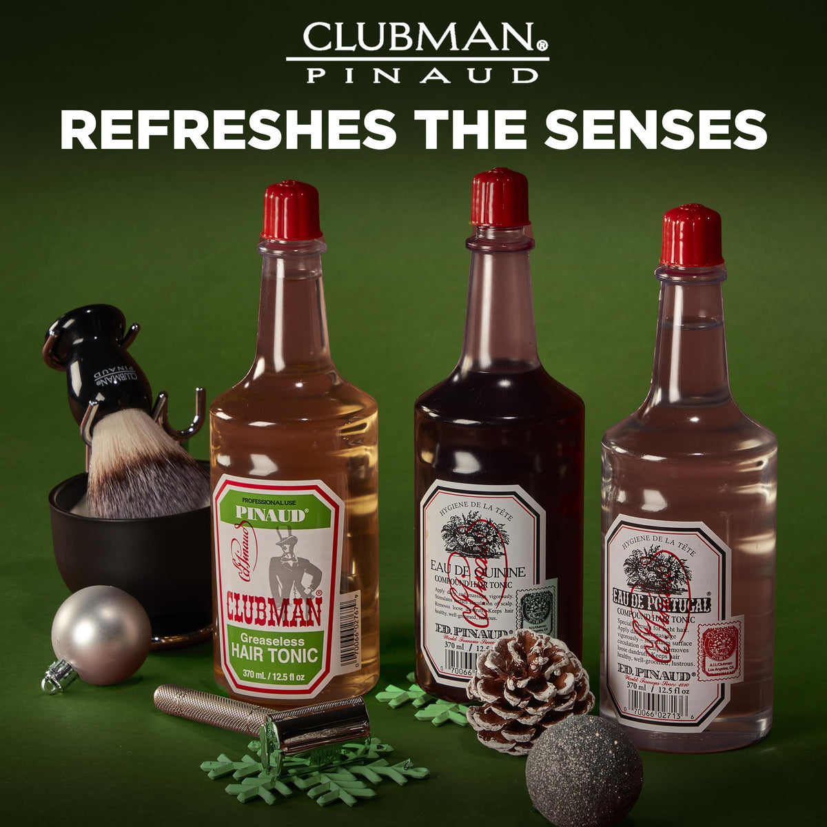 Clubman Pinaud in a barbershop scene showing professional use and polished results