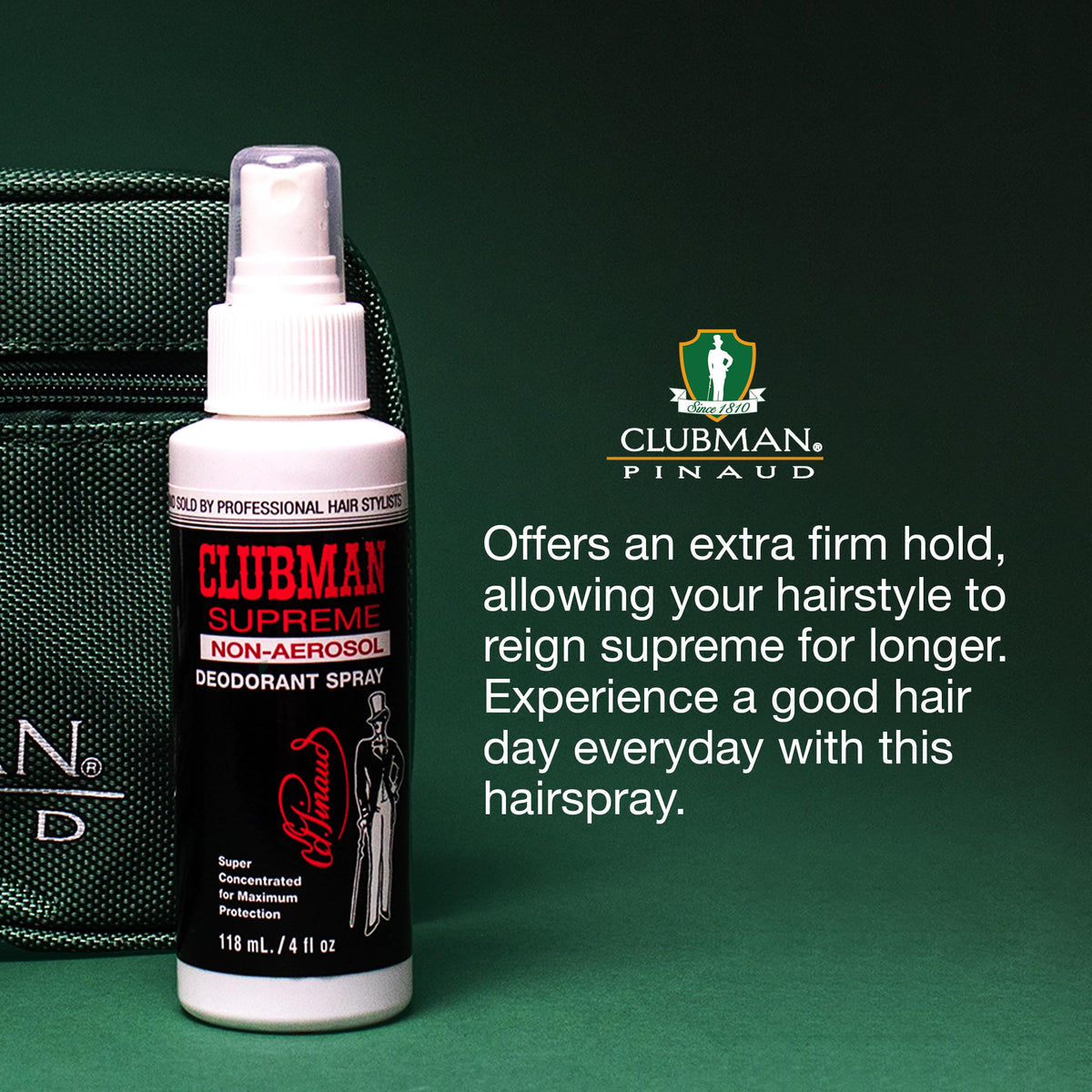 Clubman hair texture close-up showing sleek finish and improved manageability
