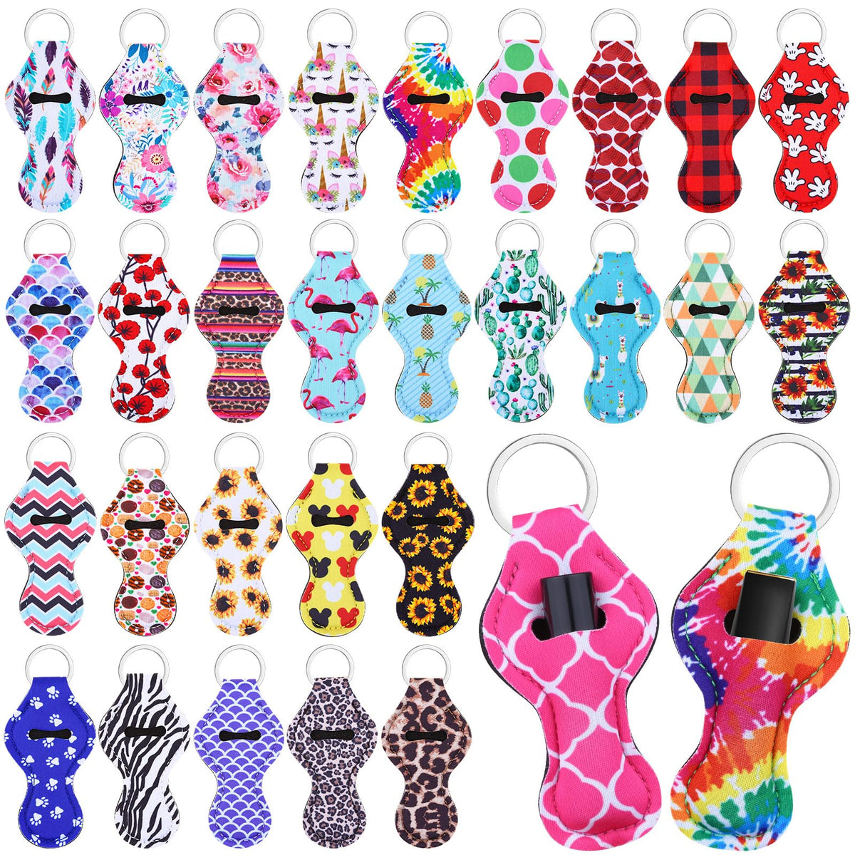 Cludoo front packaging showing 30 vibrant chapstick holders and value set