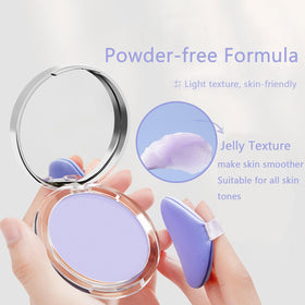 CLY AMS mini blue puff beside open pan for convenient touch-ups
