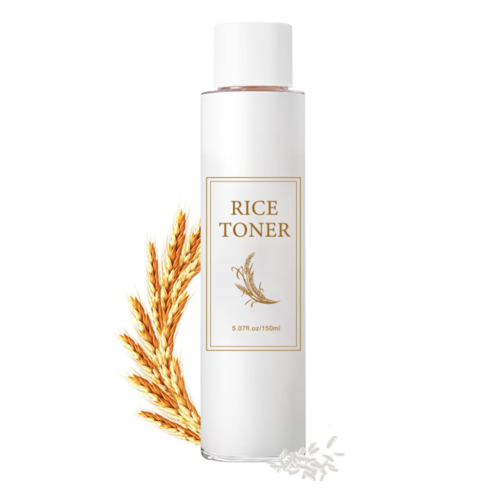 CLY AMS rice toner front bottle showing sleek packaging and hydrating promise