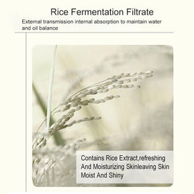CLY AMS rice toner pouring into cotton pad for easy application and even coverage
