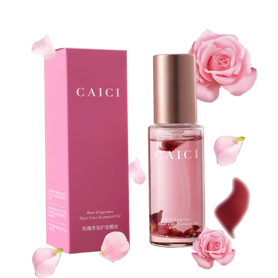 CLY AMS front packaging showing rose-scented hair oil benefits