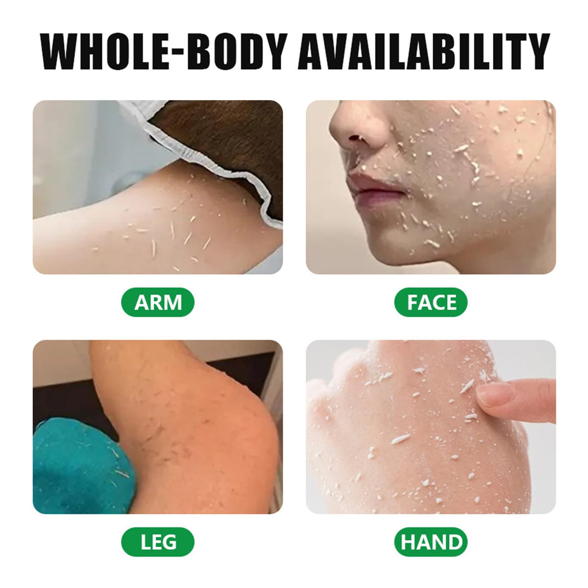 CLY AMS exfoliating knees showing body use and smoother skin result