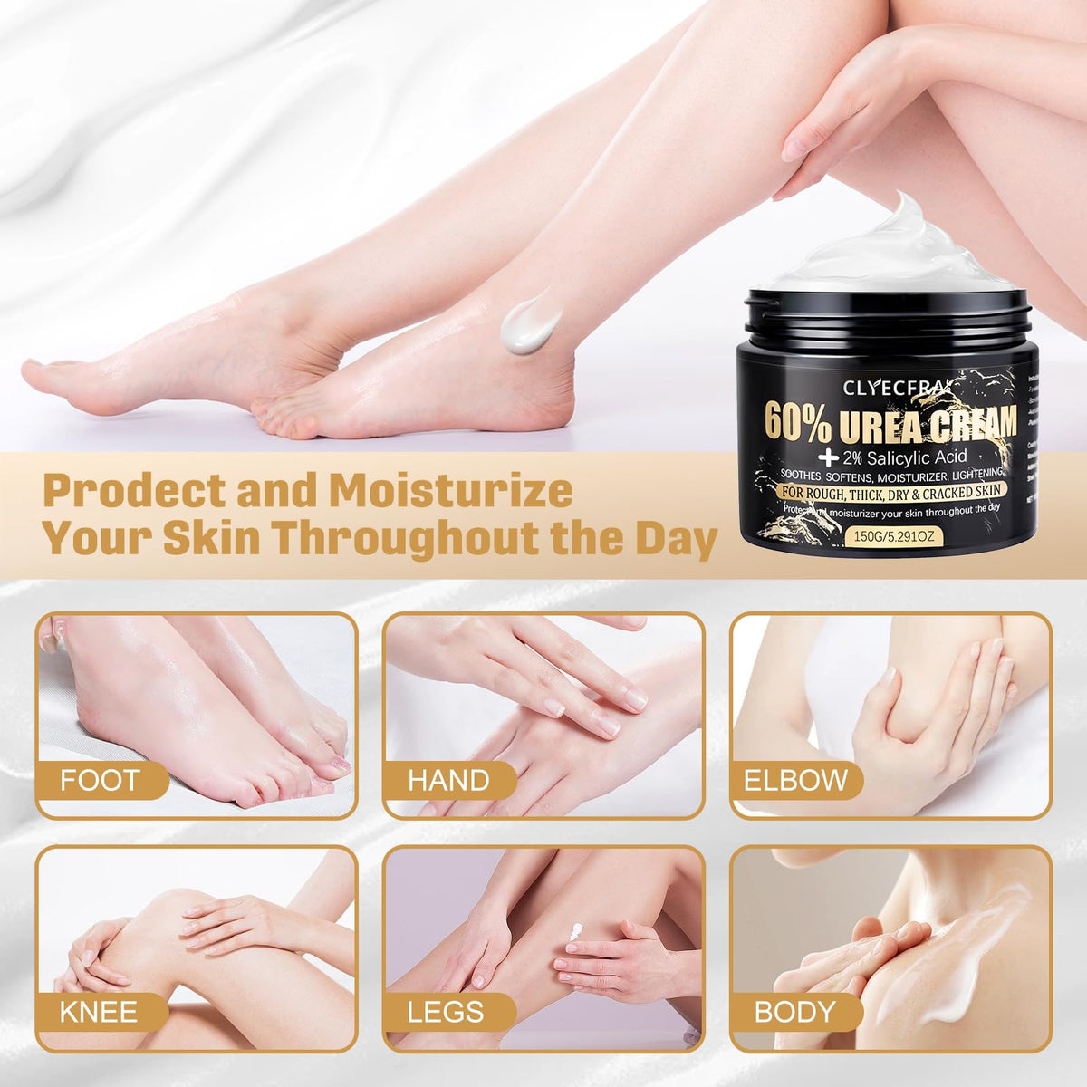 Clyecfra before and after callus comparison showing visible smoothing