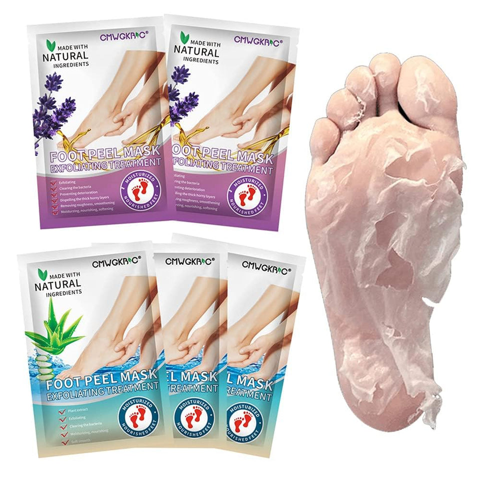 CMWGKBC front packaging showing five foot peel masks and benefits