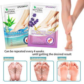 CMWGKBC person wearing foot masks with socks for hands-free treatment benefit