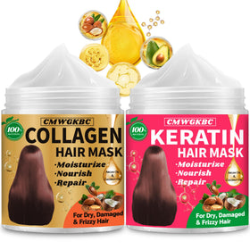 CMWGKBC front packaging showing both collagen and keratin masks for clear product identity and benefit