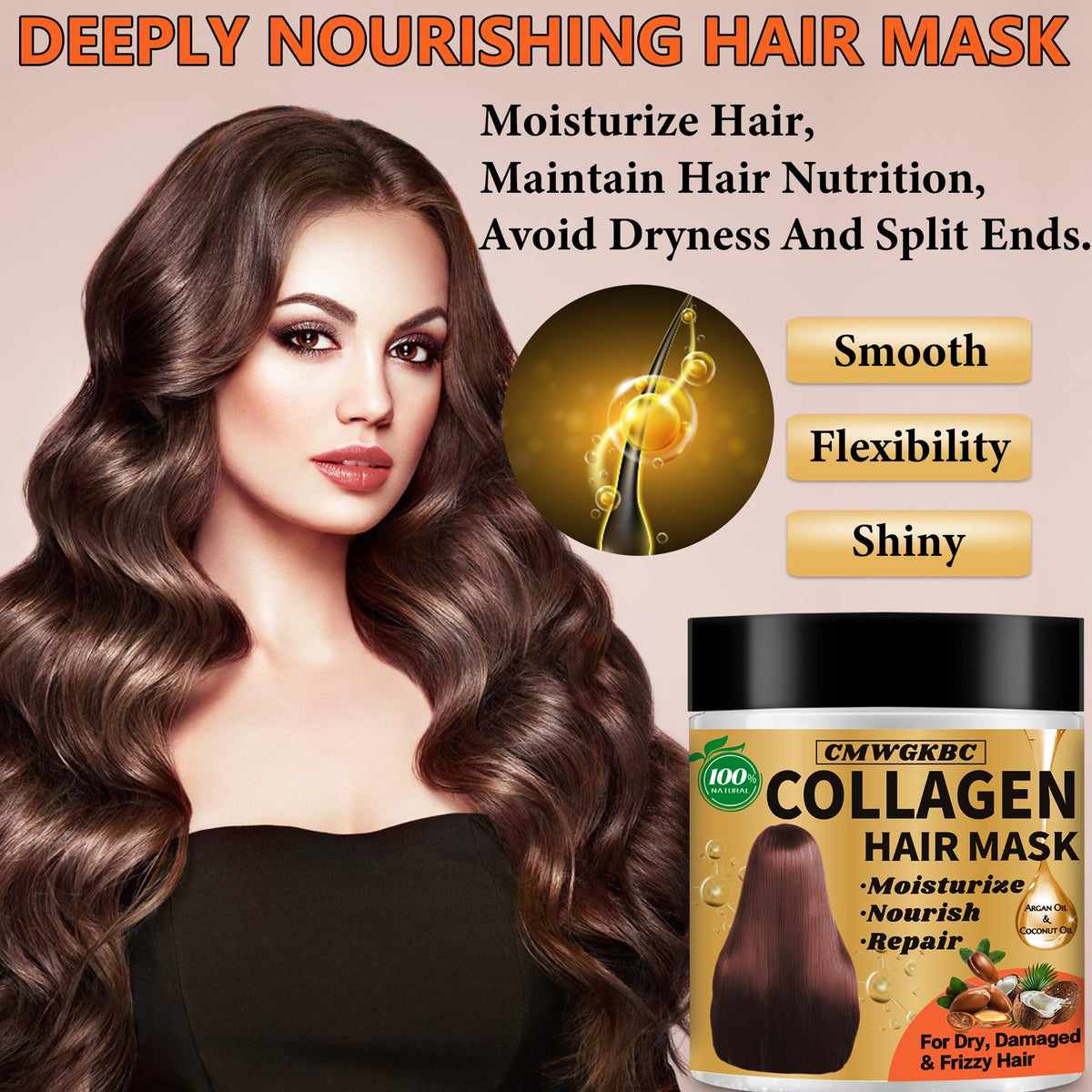 CMWGKBC application in shower showing mask being applied for easy at-home treatment