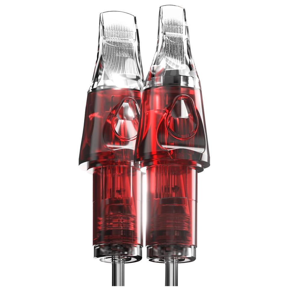 CNC red shell front packaging showing 20 sterile cartridges and quick identification