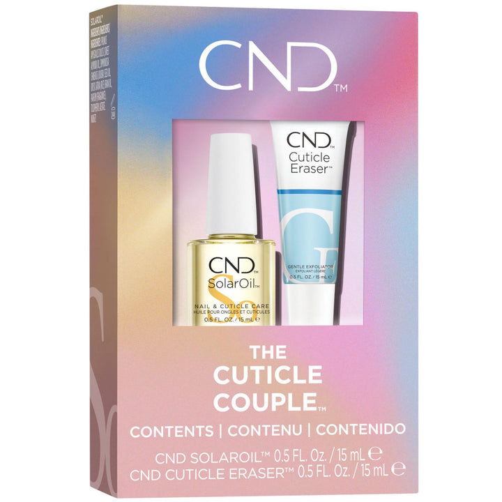CND front packaging showing both SolarOil and Cuticle Eraser benefits