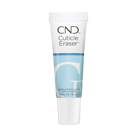 CND Cuticle Eraser applied at nail base demonstrating gentle exfoliation benefit