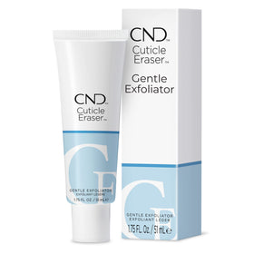 CND Cuticle Eraser front tube showing product and compact size for travel