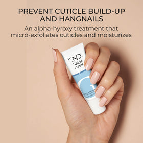 CND Cuticle Eraser texture closeup highlighting smooth gel and absorbent hydration