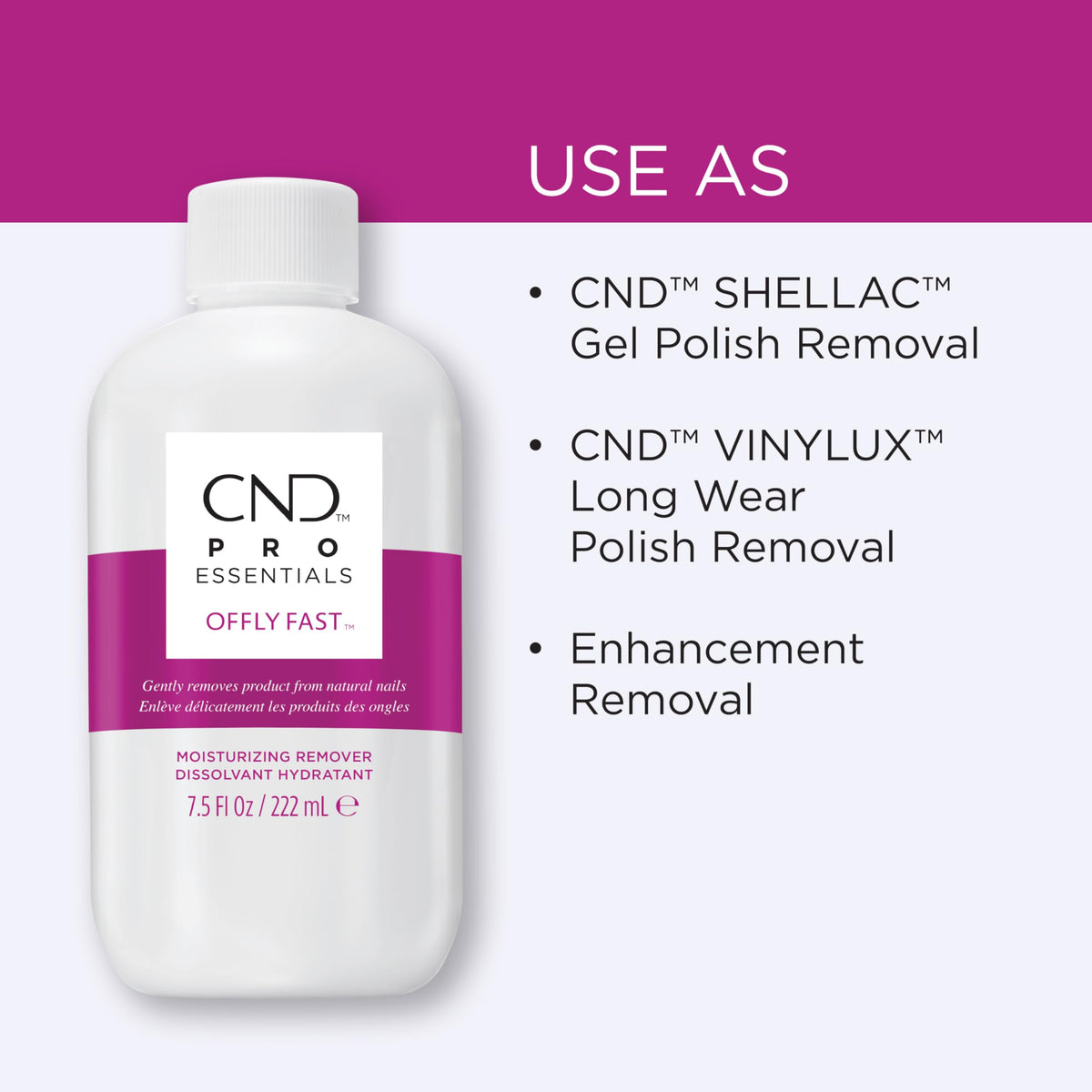 CND OFFLY FAST drop of formula showing texture and conditioning oil content