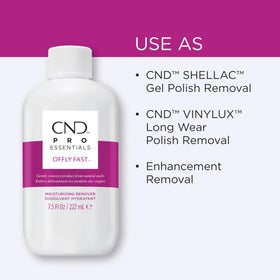 CND OFFLY FAST drop of formula showing texture and conditioning oil content