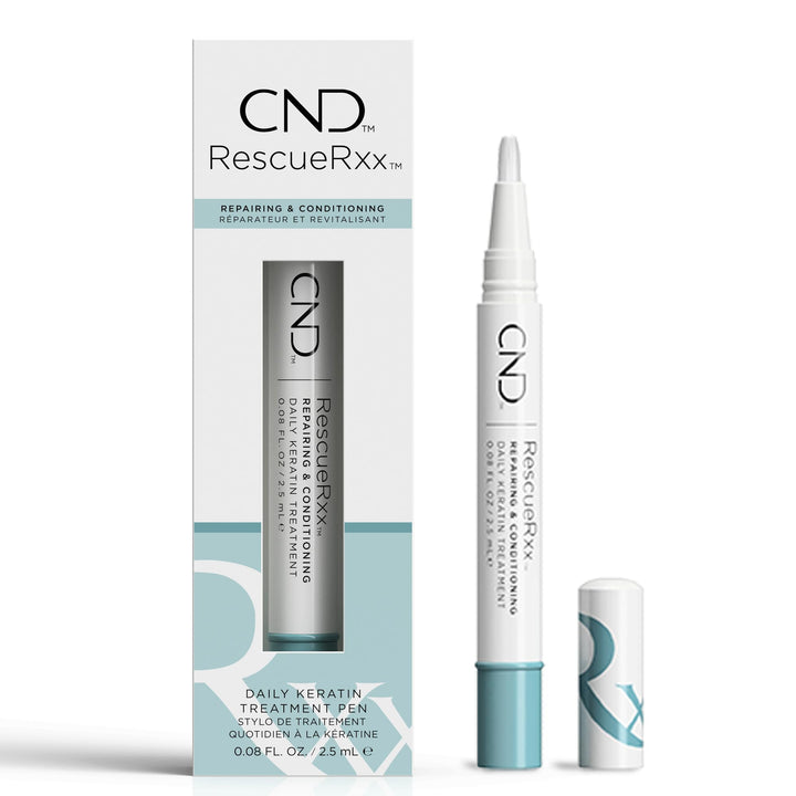 CND RescueRXx front view showing compact pen for portable nail repair