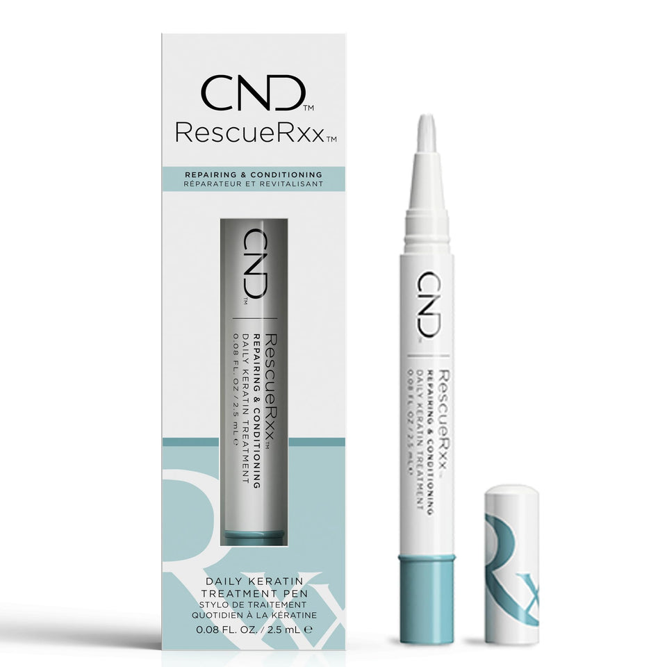 CND RescueRXx front view showing compact pen for portable nail repair