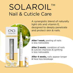 CND SolarOil dropper close-up demonstrating precise application and control