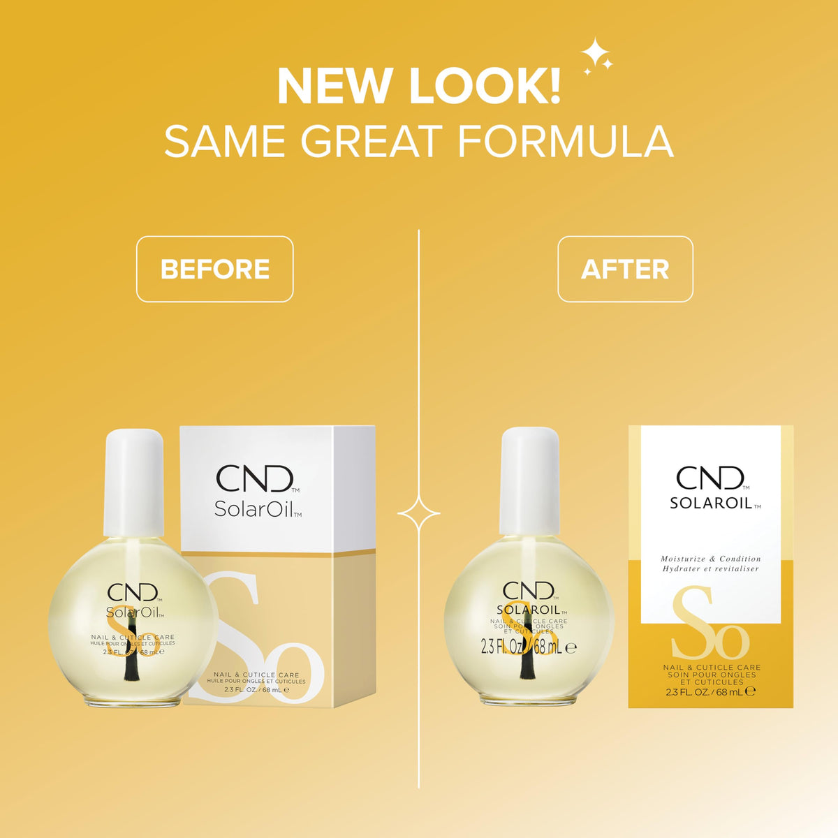 Applying CND SolarOil to a fingernail demonstrating moisturization and cuticle softening