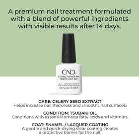 CND Strengthener RXx brush and cap detail for precise application and control