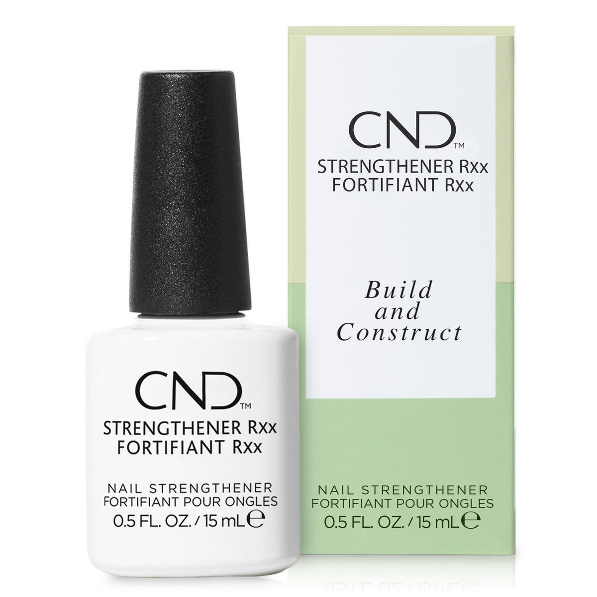 CND Strengthener RXx front packaging showing product bottle and label for protection
