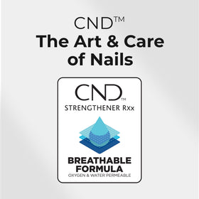 CND Strengthener RXx beside coin to show 0.5 fl oz size and travel convenience