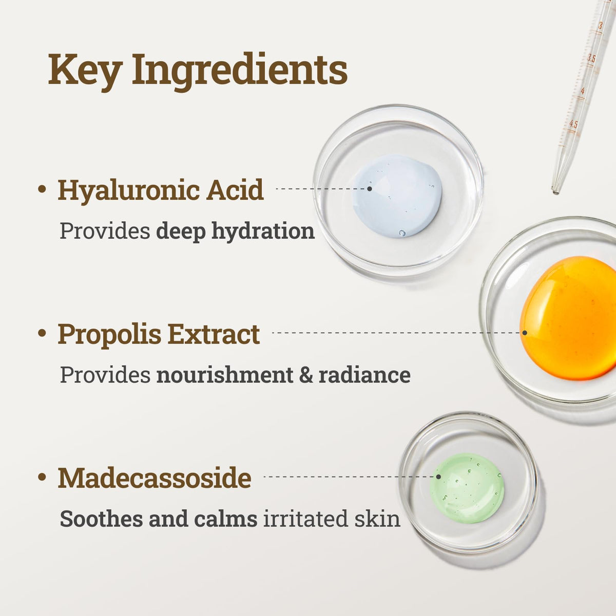 CNP Honey Glow Serum applied on hand demonstrating immediate hydration and sheen