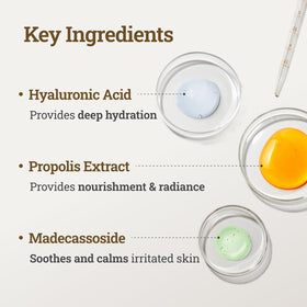 CNP Honey Glow Serum applied on hand demonstrating immediate hydration and sheen