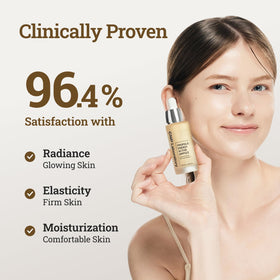 CNP Honey Glow Serum bottle next to a coin for scale to show the 35ml size