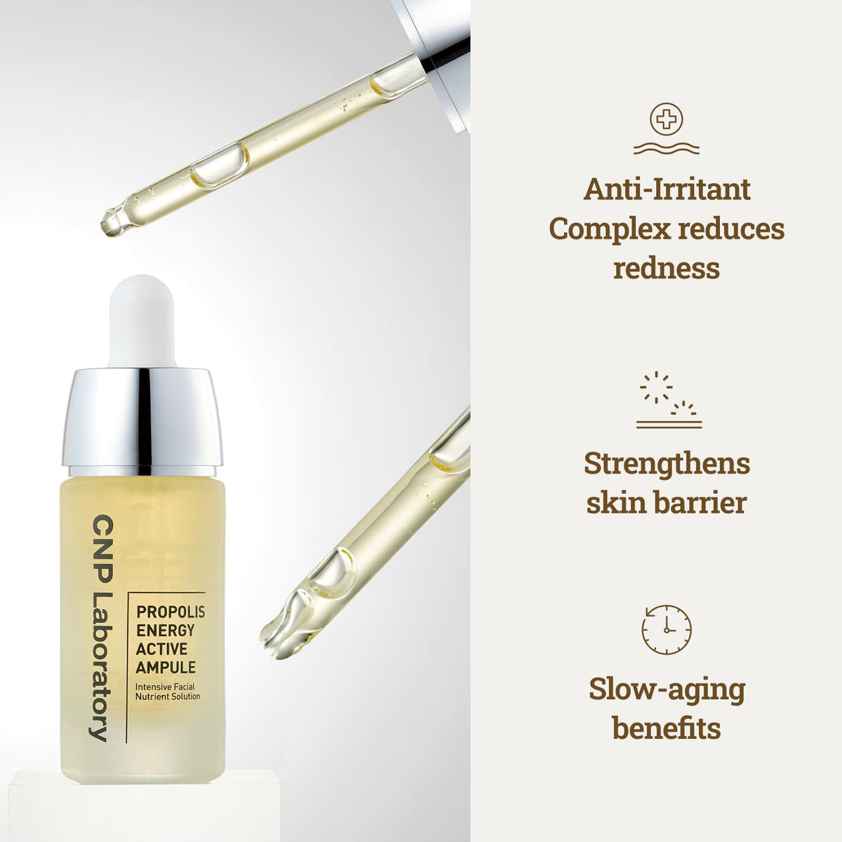 CNP Honey Glow Serum with propolis extracts visual highlighting nourishing ingredients