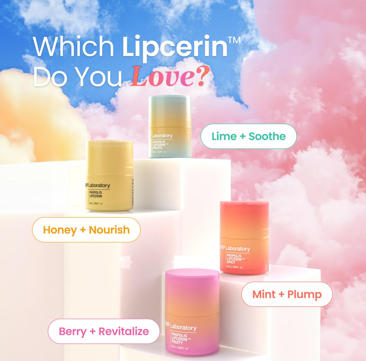 CNP honey lip butter on bedside table next to honey jar signaling overnight lip care