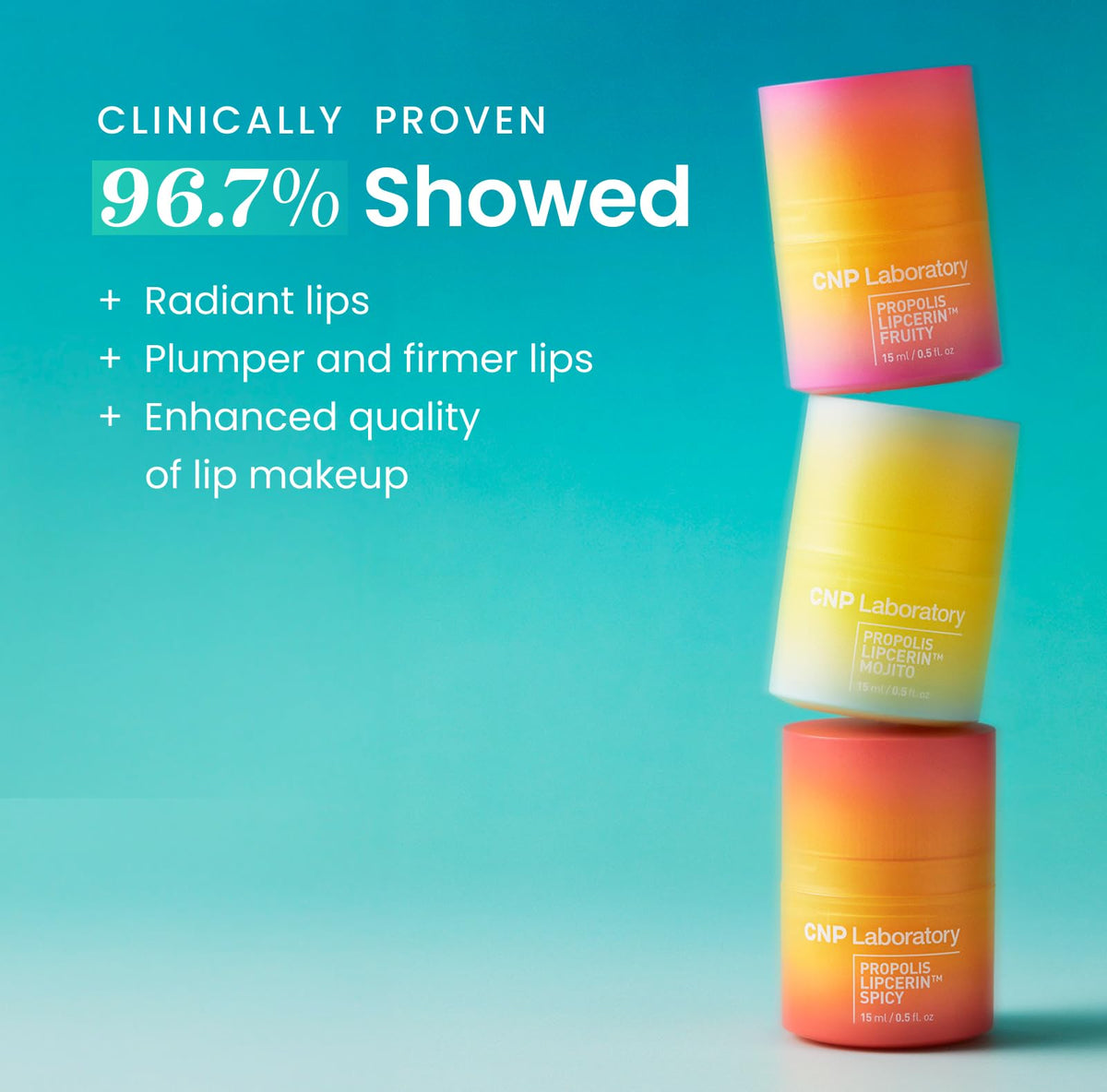 CNP honey lip butter size comparison in hand showing compact travel-friendly volume