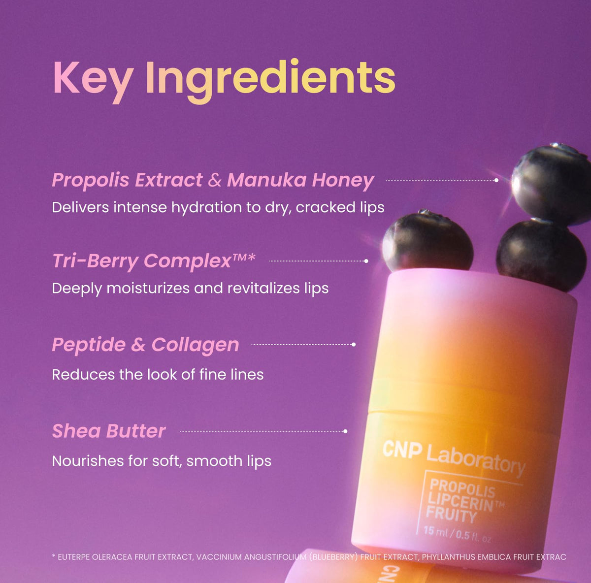 CNP lip in use applying balm for instant softening and long-lasting hydration