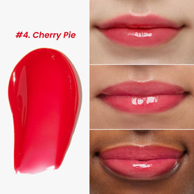 Model wearing CNP Propolis Lipcerin Cherry Pie showcasing natural tinted shine