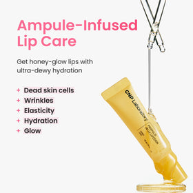 CNP Lipcerin layered over lipstick demonstrating added shine and styling versatility benefit
