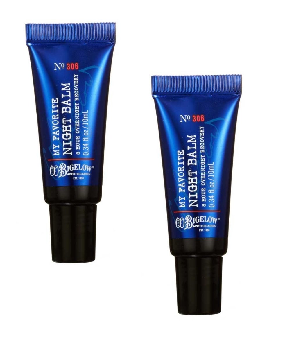 C.O. Bigelow front packaging showing two 0.34 oz night balm tubes offering deep conditioning