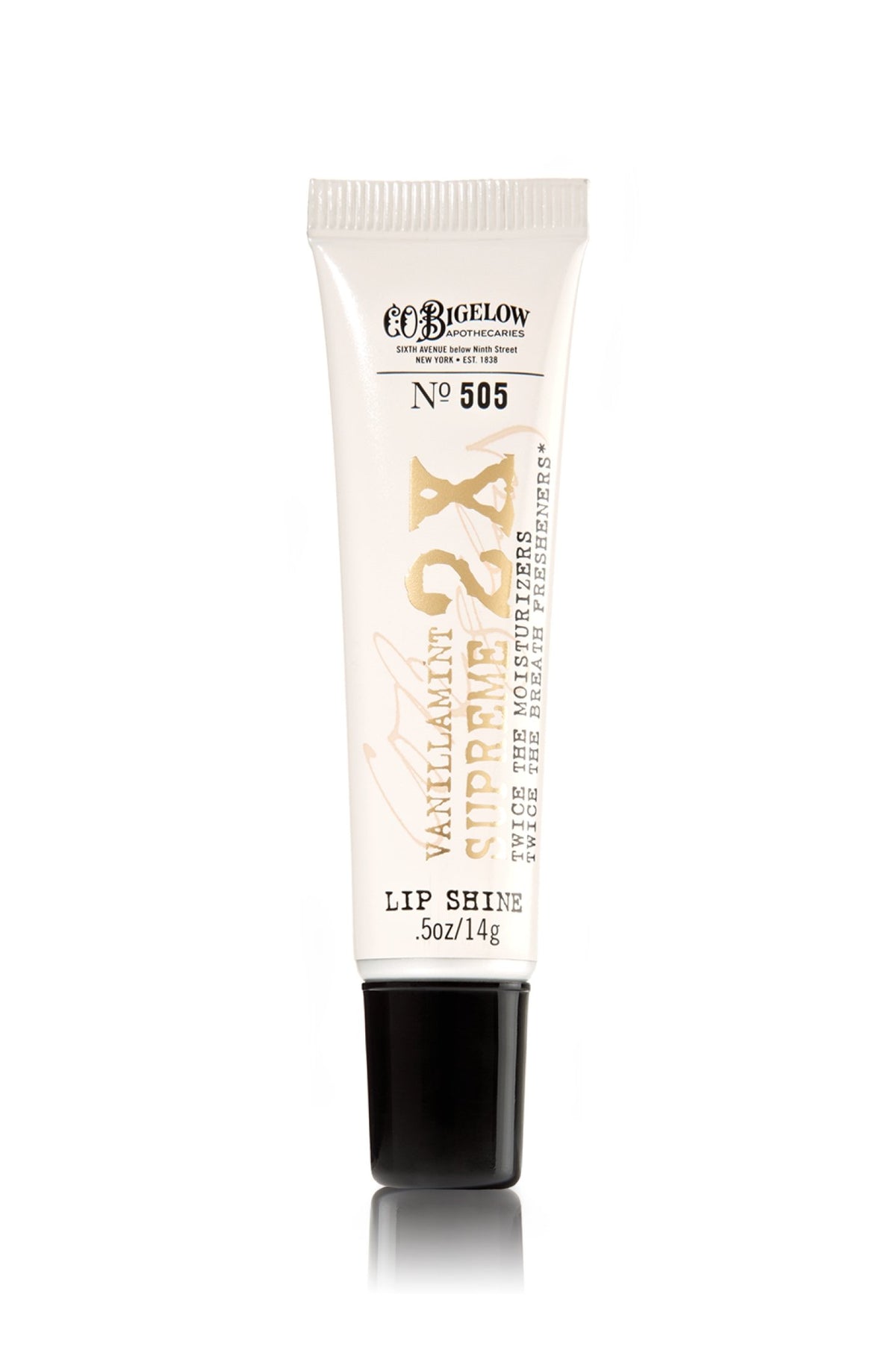 C.O. Bigelow tube front packaging showing flavor and premium design for gifting